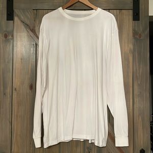 American Eagle Men’s White Long Sleeve T-Shirt Size XXL